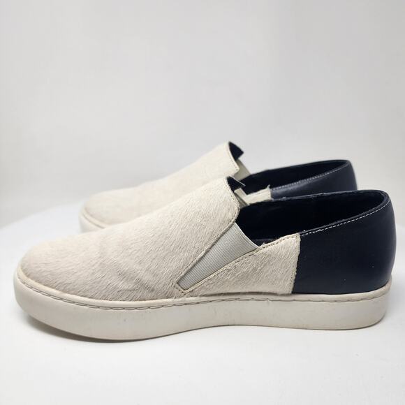 Free People Varsity Slip-on Sneaker Women EU38/US7.5 White Calf Hair Black Heel - Picture 7 of 13